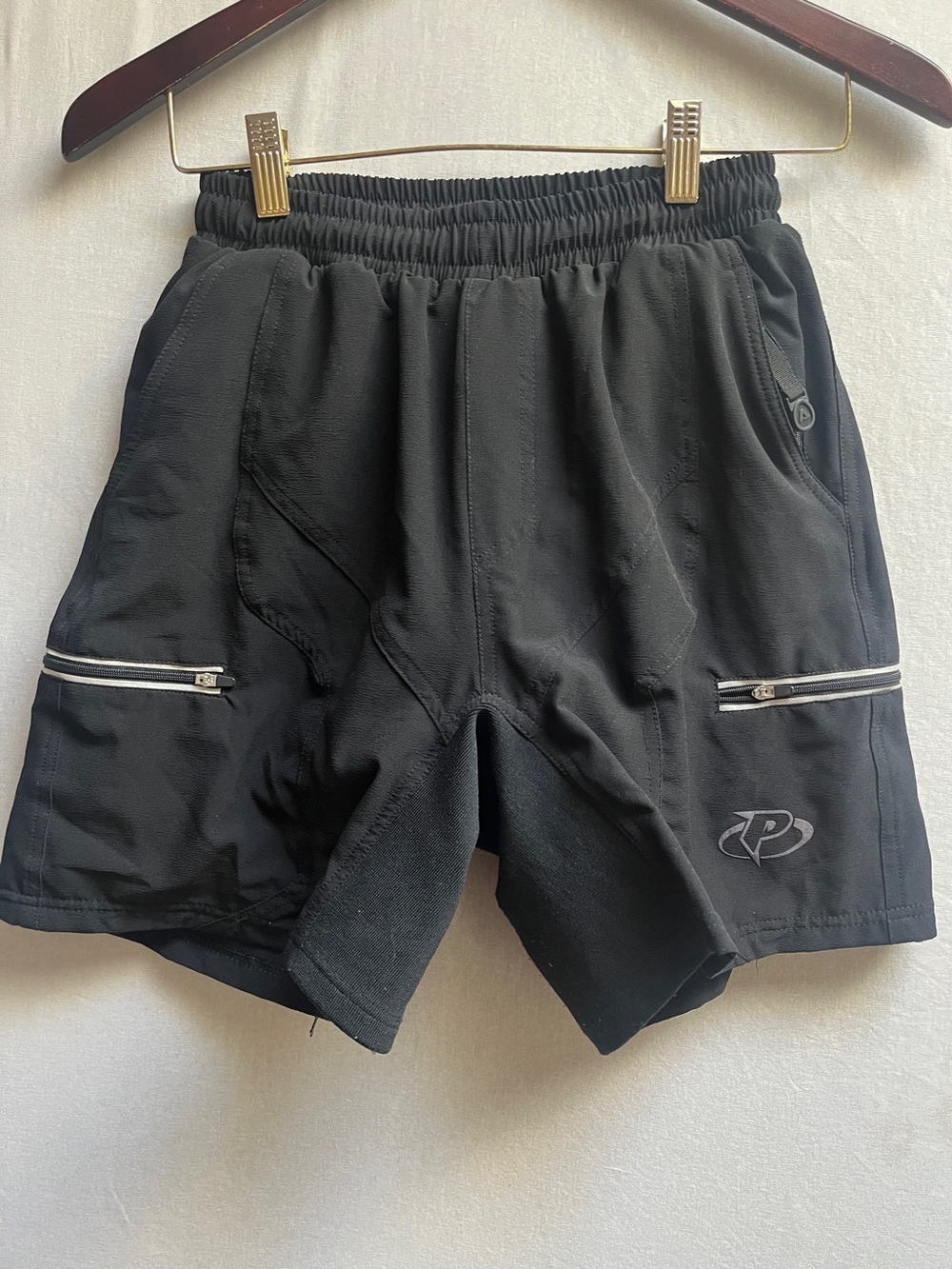 Primal Wear Black Padded Mountain Bike Cycling Shorts Zip Pockets S